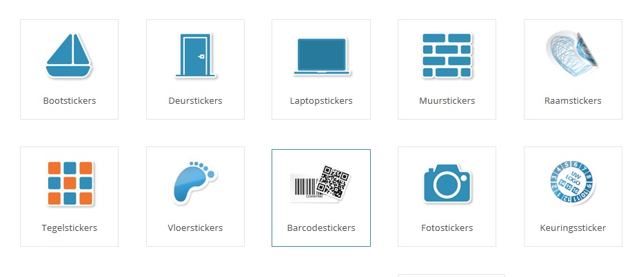 printscreen pagina Assortiment